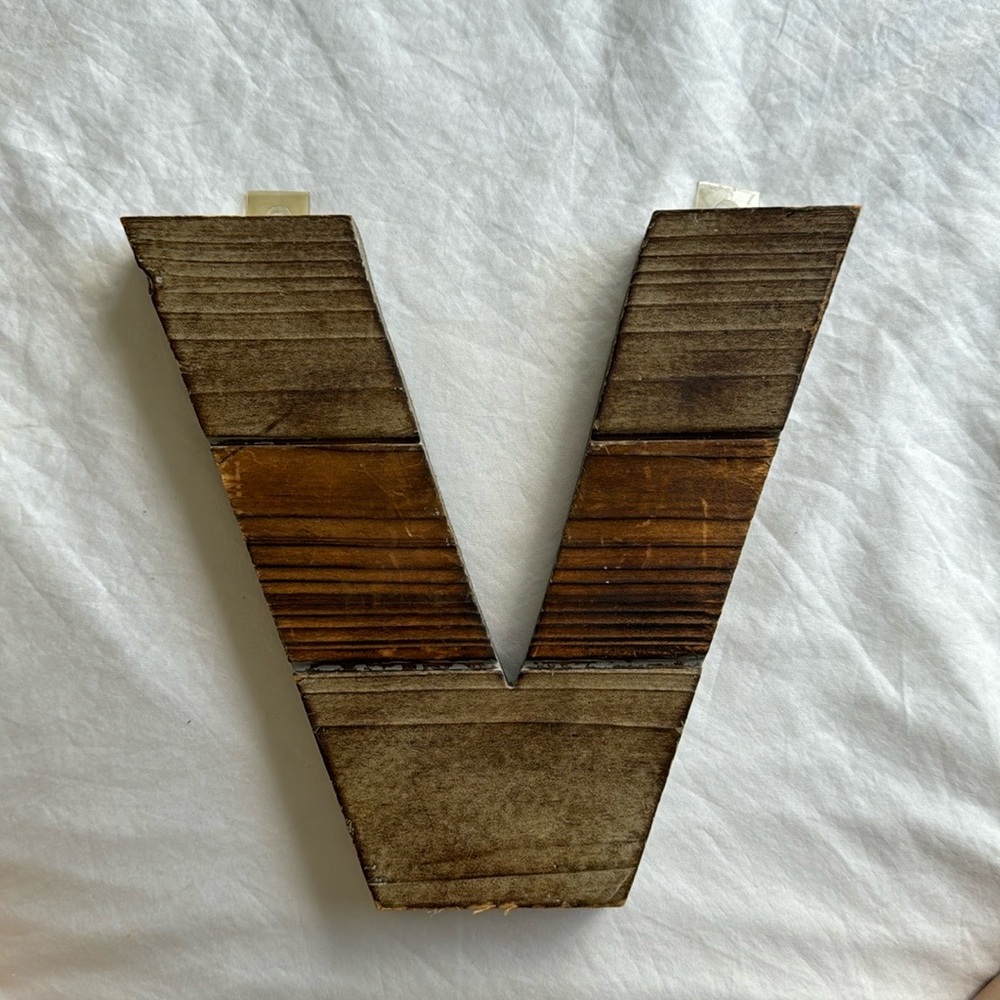 Rustic Wood Letters Wall Hanging tabletop Home Decor Wall Art Distressed 8"